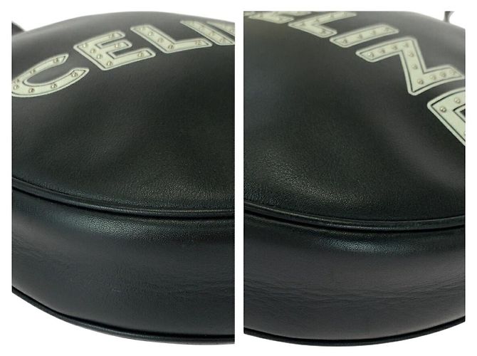 Céline Borsa a spalla in pelle con logo Dancing Kid di Celine Nero - vista 3