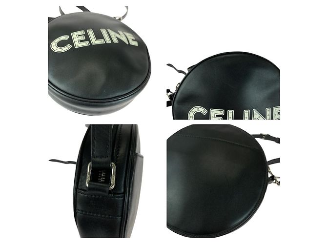 Céline Borsa a spalla in pelle con logo Dancing Kid di Celine Nero - vista 6