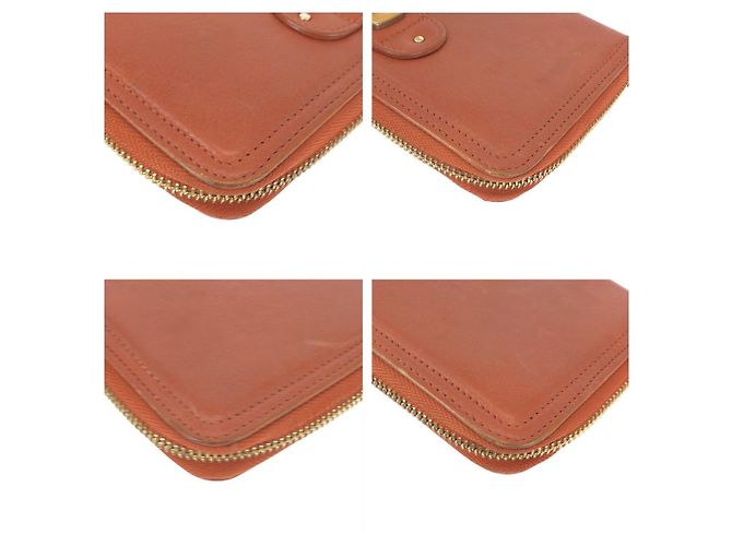 Chloé Chloe Lizzie Leder Langbörse Orange - Ansicht 4
