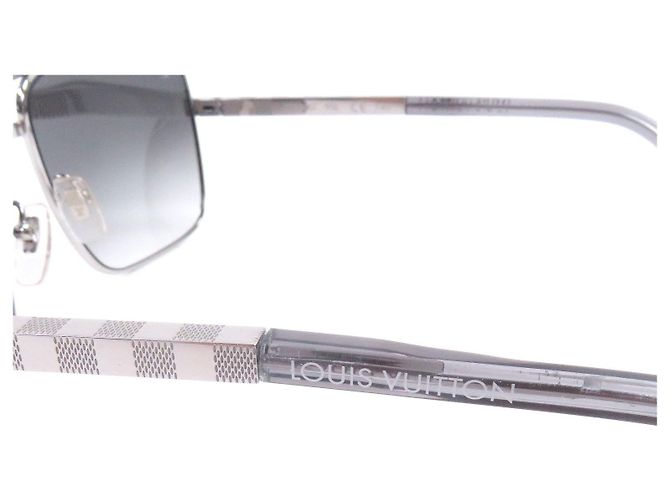 Occhiali da sole Damier Attitude Louis Vuitton Argento Metallico - vista 7