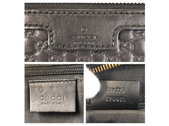 Clutch Microguccissima in pelle Gucci Nero - vista 4