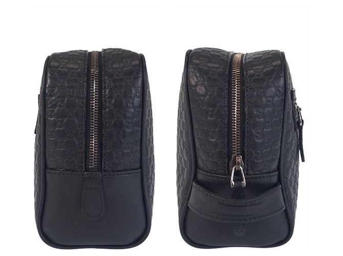 Clutch Microguccissima in pelle Gucci Nero - vista 7