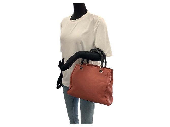 Gucci Bamboo Leder Tote Tasche Pink - Ansicht 7
