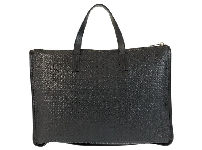 Borsa a tracolla in pelle Anagram Loewe Nero - vista 2