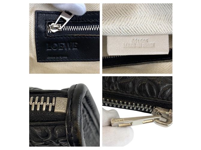 Borsa a tracolla in pelle Anagram Loewe Nero - vista 3