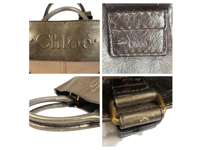 Chloé Chloe Canvas-Leder Tote Bag Braun Beige - Ansicht 3