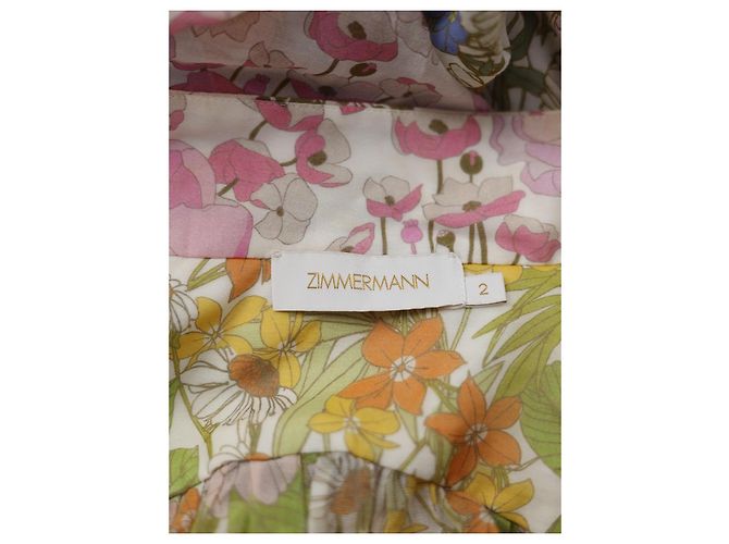 Abito mini Zimmermann Super Eight multicolore in cotone e seta - vista 3