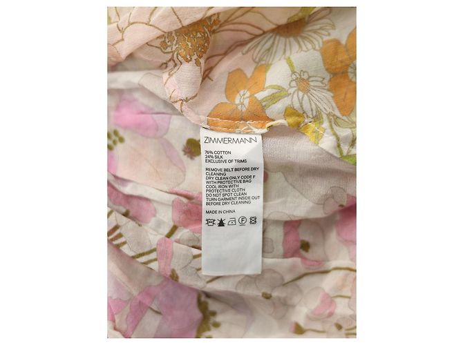 Abito mini Zimmermann Super Eight multicolore in cotone e seta - vista 4
