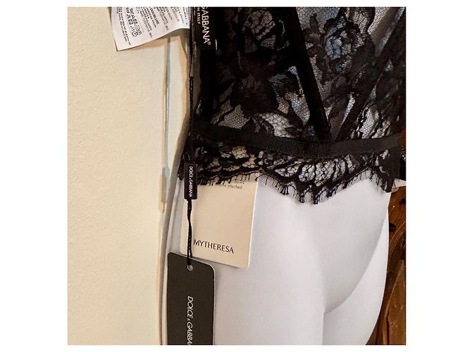 Top de corsé de encaje negro Dolce & Gabbana - vista 3