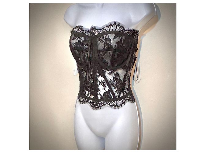 Top de corsé de encaje negro Dolce & Gabbana - vista 5