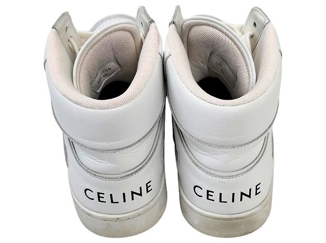 Sneaker alte bianche in pelle Céline CT-01 "Z" Bianco - vista 3