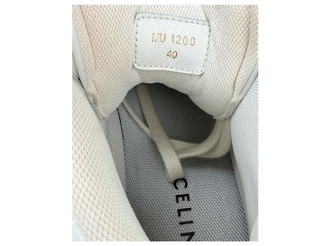 Sneaker alte bianche in pelle Céline CT-01 "Z" Bianco - vista 5