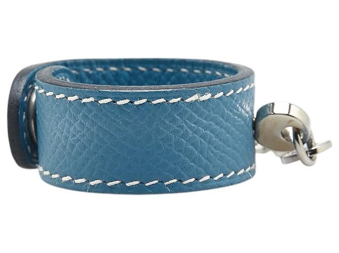 Handschuhhalter Hermès Sélier aus Epsom Kalbsleder Blau - Ansicht 3