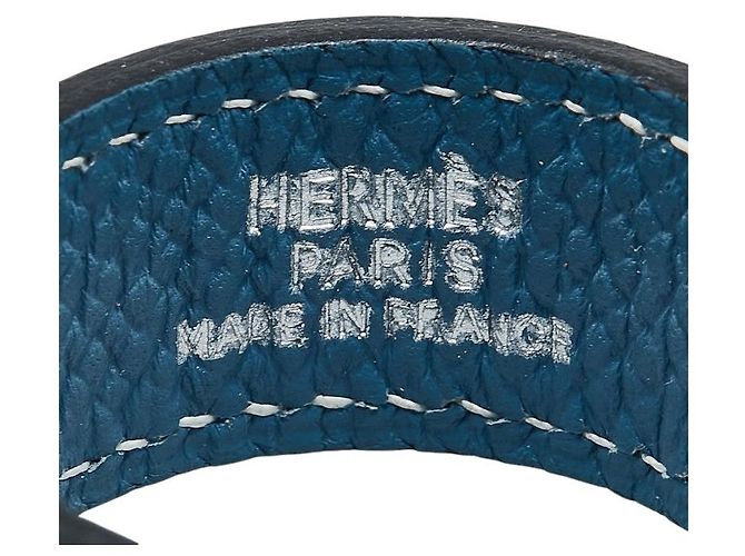 Handschuhhalter Hermès Sélier aus Epsom Kalbsleder Blau - Ansicht 4