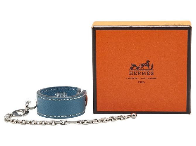 Handschuhhalter Hermès Sélier aus Epsom Kalbsleder Blau - Ansicht 5