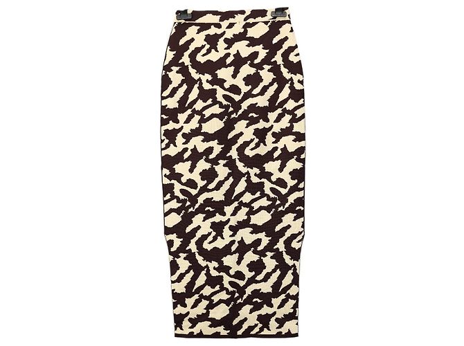 Falda midi ajustada Nanushka con aberturas laterales de rayón Multicolor - vista 2