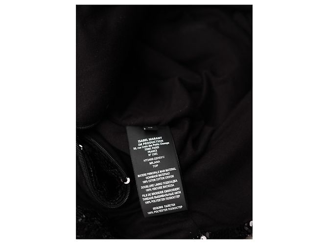 Top de algodón con lentejuelas Isabel Marant Milana negro - vista 4