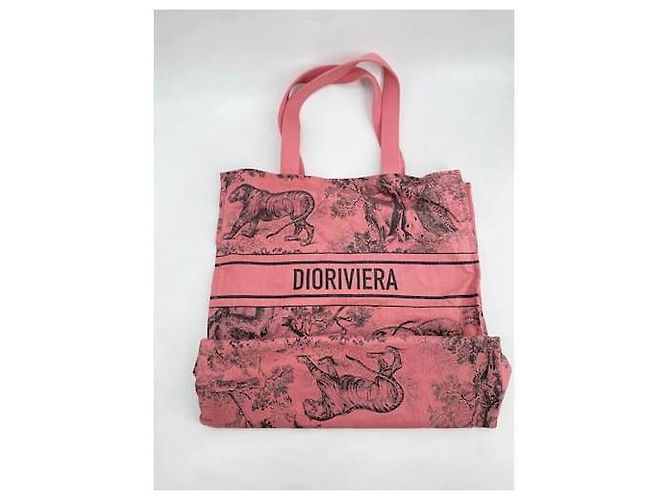 Christian Dior Dioriviera Tote Bag aus rosa Canvas Pink - Ansicht 2