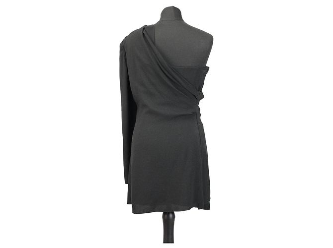 Saint Laurent One-Shoulder Mini Kleid Schwarz - Ansicht 2