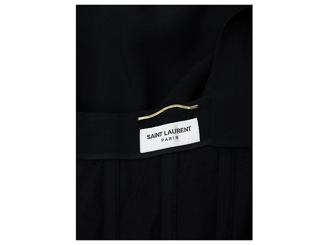 Saint Laurent One-Shoulder Mini Kleid Schwarz - Ansicht 3