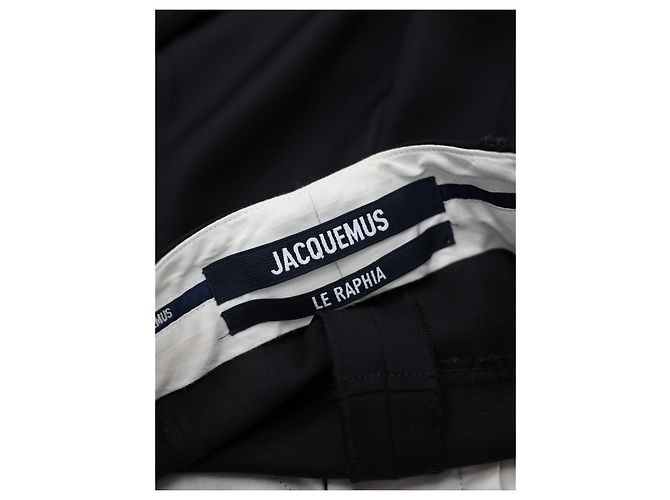 Jacquemus schwarze Wollhose mit weitem Bein - Ansicht 3