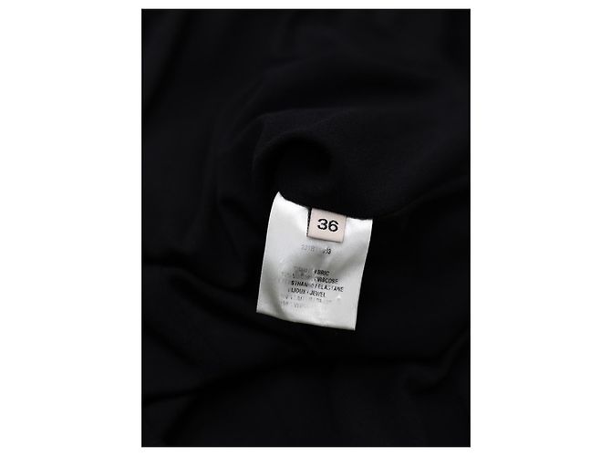 Alexandre Vauthier Schwarzer Jersey Bodysuit mit V-Ausschnitt und Ring - Ansicht 4