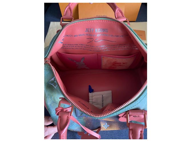 Borsa Louis Vuitton Jeff Koons Speedy 30, edizione limitata Rosa - vista 5