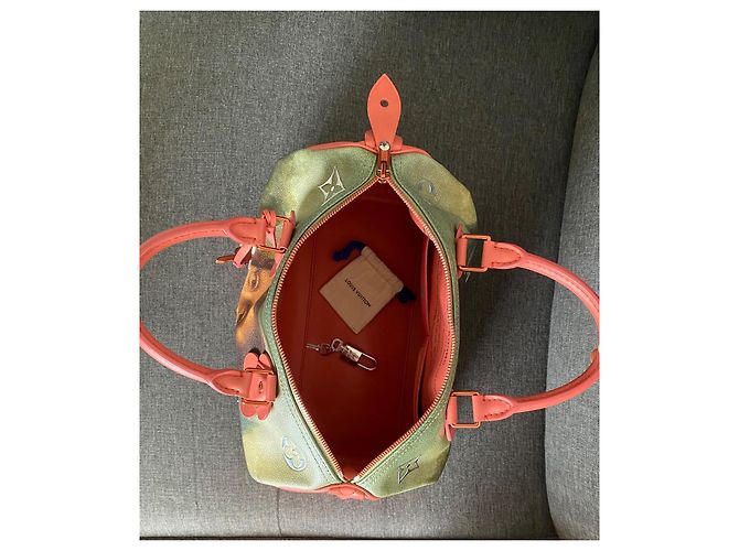 Borsa Louis Vuitton Jeff Koons Speedy 30, edizione limitata Rosa - vista 7