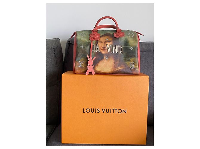 Borsa Louis Vuitton Jeff Koons Speedy 30, edizione limitata Rosa - vista 8