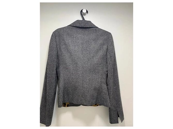Conjunto de blazer e saia Dolce & Gabbana cinza cashmere e lã Cinza antracite - vista 2