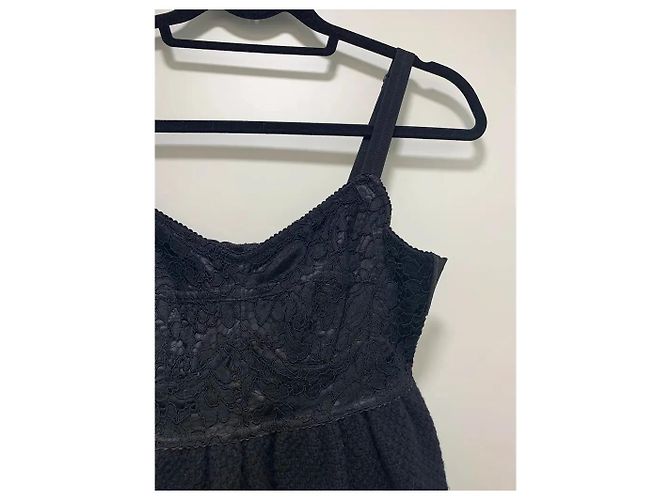 Dolce & Gabbana Mini Kleid Schwarze Wolle Korsett Bustier - Ansicht 2