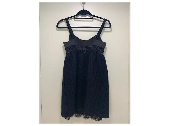 Dolce & Gabbana Mini Kleid Schwarze Wolle Korsett Bustier - Ansicht 3