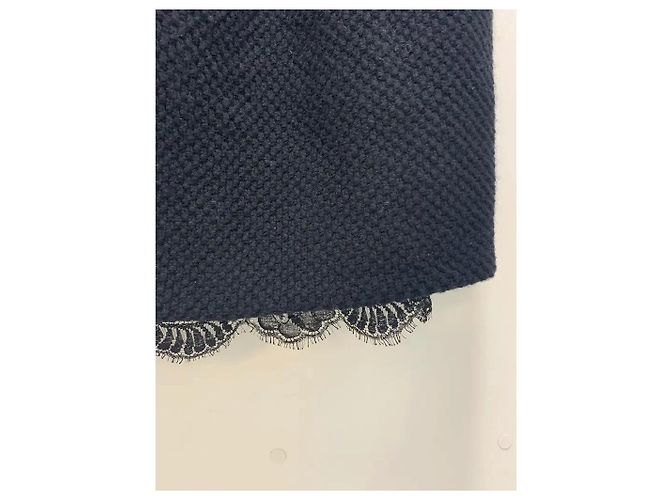 Dolce & Gabbana Mini Kleid Schwarze Wolle Korsett Bustier - Ansicht 4