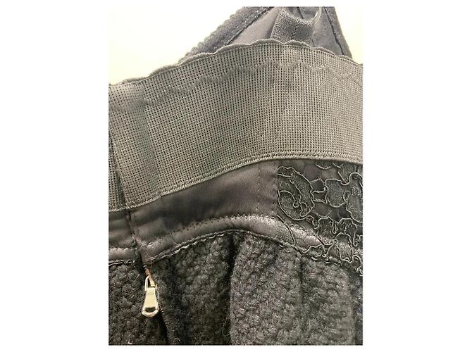 Dolce & Gabbana Mini Kleid Schwarze Wolle Korsett Bustier - Ansicht 5