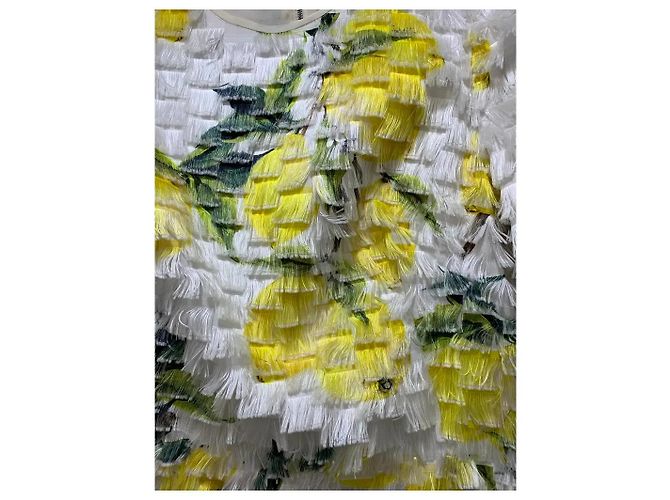 Vestido midi Dolce & Gabbana estampado de limón blanco y amarillo Multicolor - vista 3