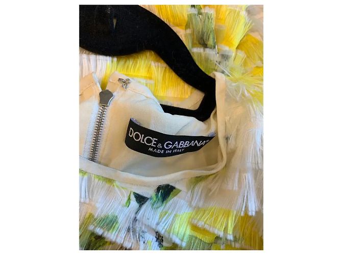 Vestido midi Dolce & Gabbana estampado de limón blanco y amarillo Multicolor - vista 5