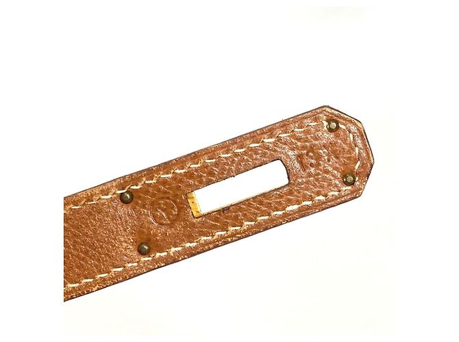 Borsa Tote Hermès Birkin 35 in pelle Courchevel oro D'oro - vista 10