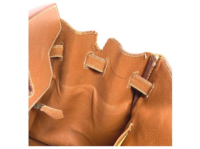 Borsa Tote Hermès Birkin 35 in pelle Courchevel oro D'oro - vista 14