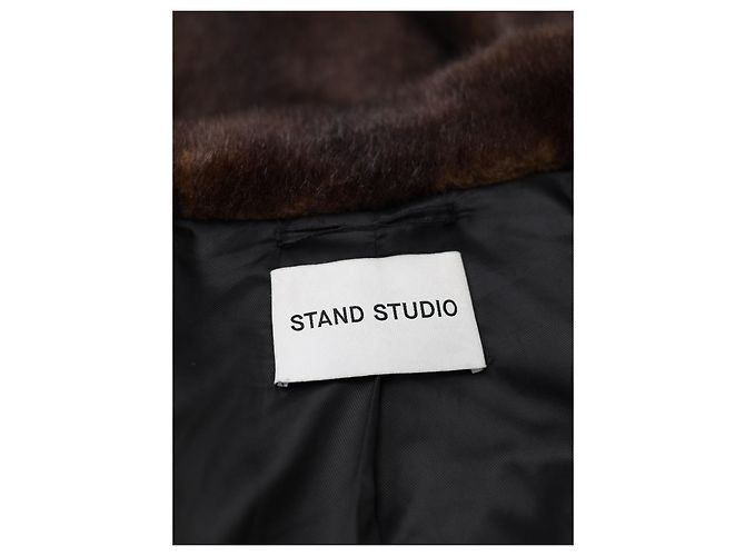 Autre Marque STAND STUDIO Chaqueta Belinda de piel sintética marrón Castaño - vista 3