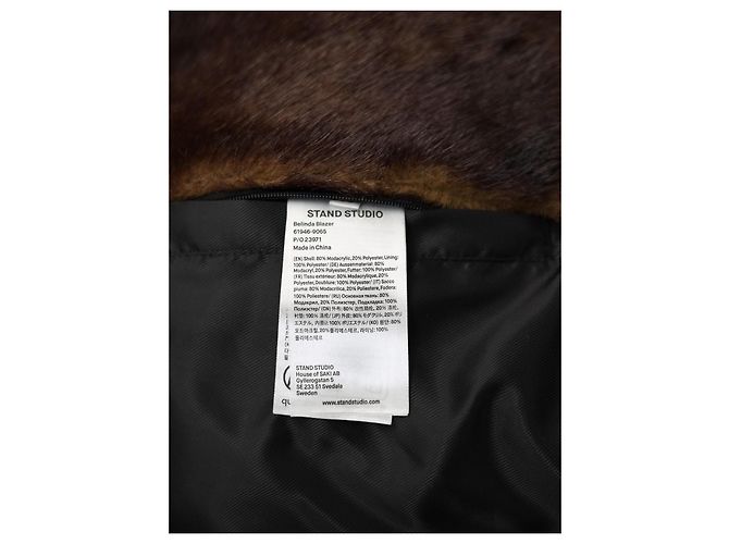 Autre Marque STAND STUDIO Chaqueta Belinda de piel sintética marrón Castaño - vista 4