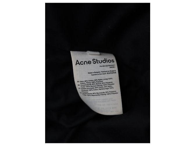 Autre Marque Abrigo acolchado con cinturón Olfa Tech ACNE STUDIOS negro - vista 4