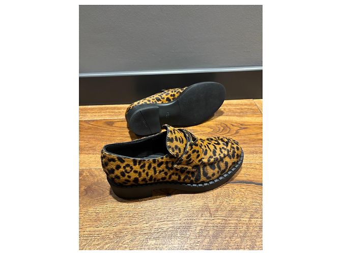 Mocassini in pelle di vitello con stampa leopardata Prada Stampa leopardo - vista 10