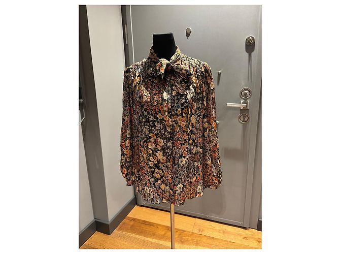 Blusa de seda con estampado floral de Valentino con lazo Multicolor - vista 2