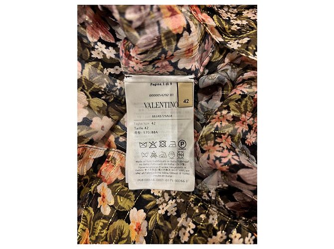 Blusa de seda con estampado floral de Valentino con lazo Multicolor - vista 4