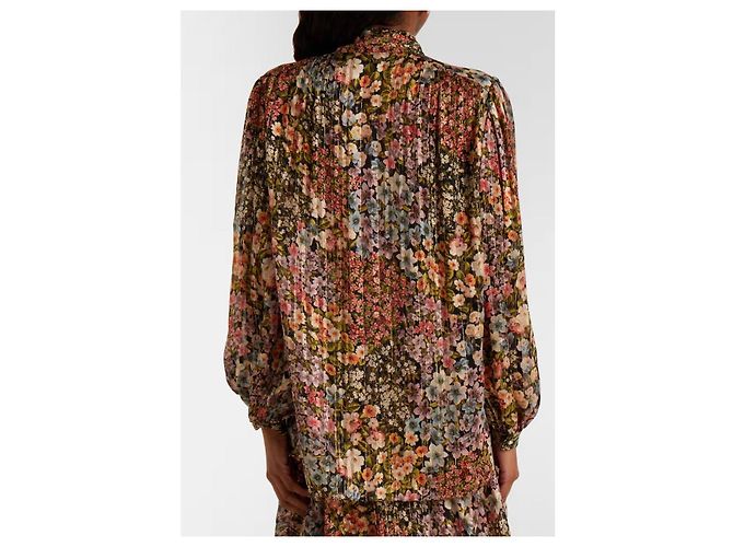 Blusa de seda con estampado floral de Valentino con lazo Multicolor - vista 8
