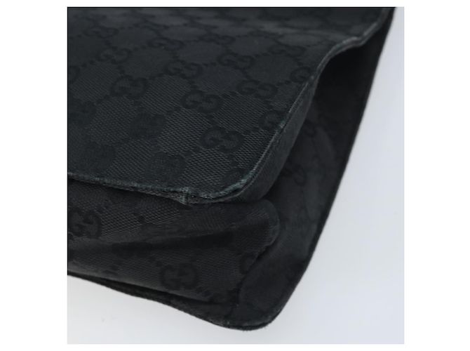 Borsa a Spalla GG Canvas Gucci Nera Argento 120841 Auth ep13711 Nero - vista 10