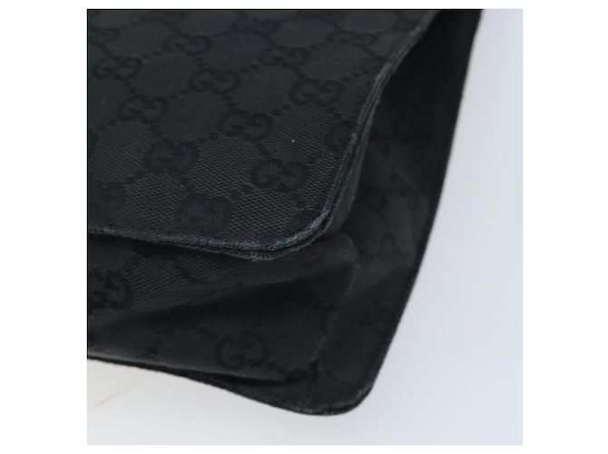 Borsa a Spalla GG Canvas Gucci Nera Argento 120841 Auth ep13711 Nero - vista 12
