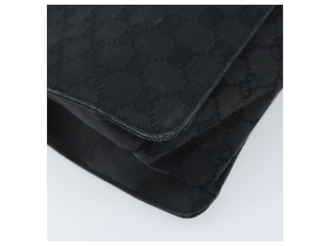 Borsa a Spalla GG Canvas Gucci Nera Argento 120841 Auth ep13711 Nero - vista 13