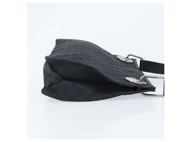 Borsa a Spalla GG Canvas Gucci Nera Argento 120841 Auth ep13711 Nero - vista 4