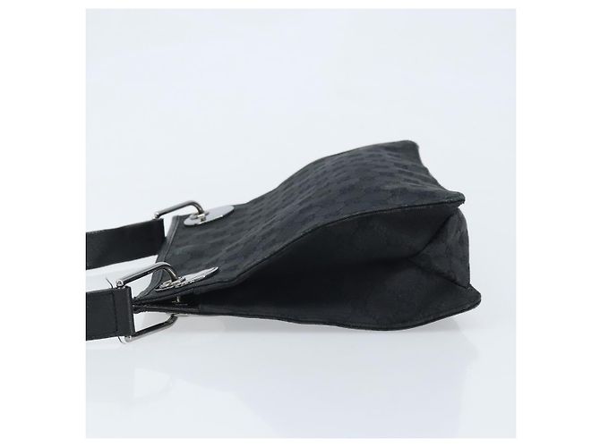 Borsa a Spalla GG Canvas Gucci Nera Argento 120841 Auth ep13711 Nero - vista 5